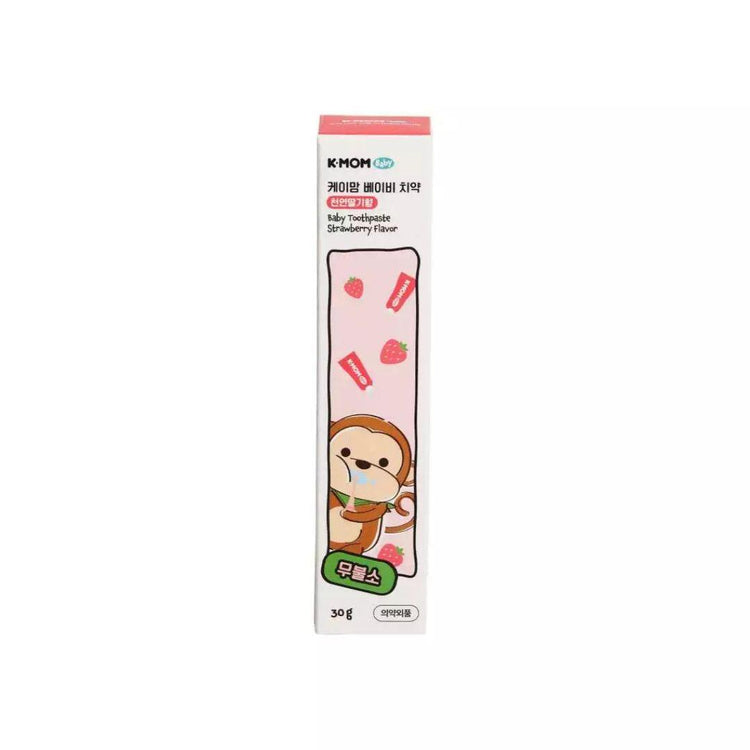 K-Mom Baby Non Fluorine Toothpaste - Strawberry 30g