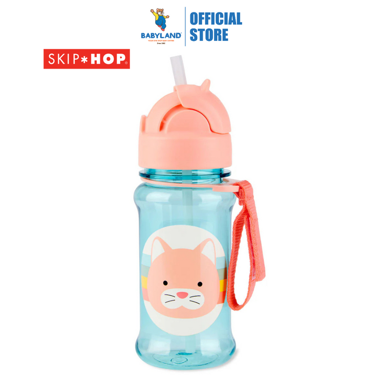 Skip Hop Zoo Tritan Renew Straw Bottle - Cat