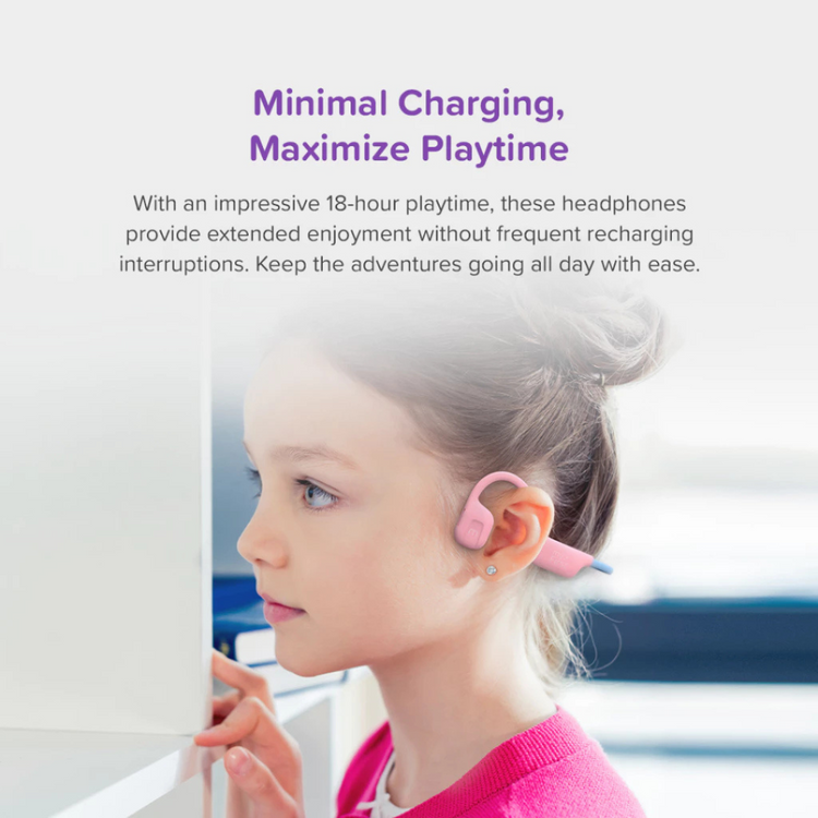 myFirst Headphones AirWaves - Bone Conduction Wireless Bluetooth Headphones for Kids