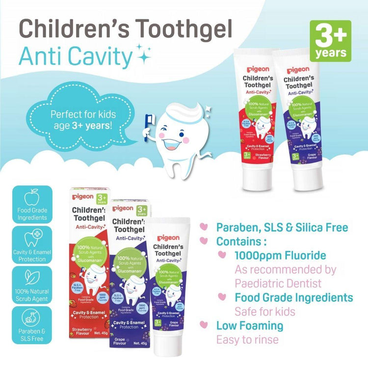 Pigeon Children's Toothpaste Toothgel Anti-Cavity (3+ years)