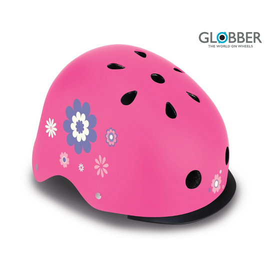 Globber Helmet Elite Light Deep Pink - Flower (48-53cm)