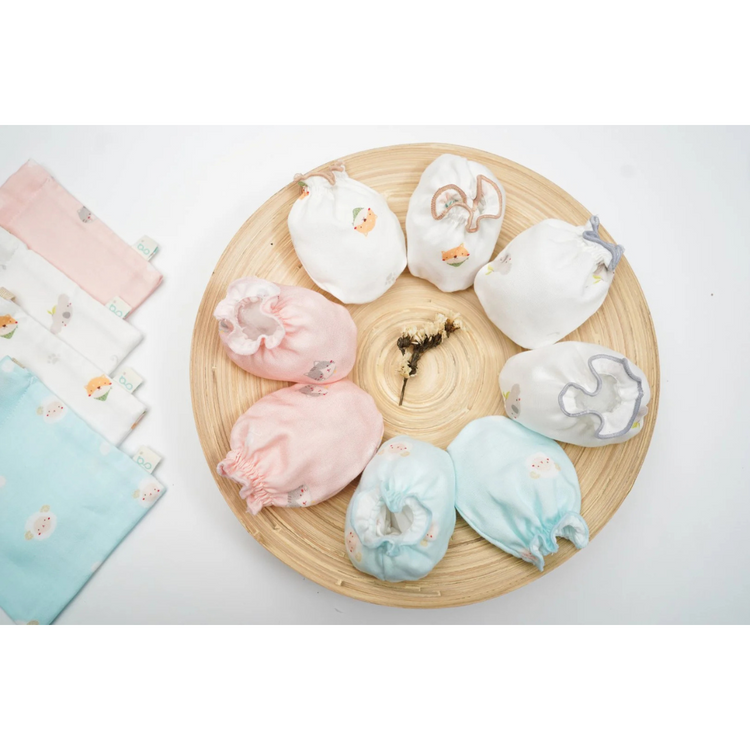Granny Ben TENCEL Muslin Baby Mittens & Socks