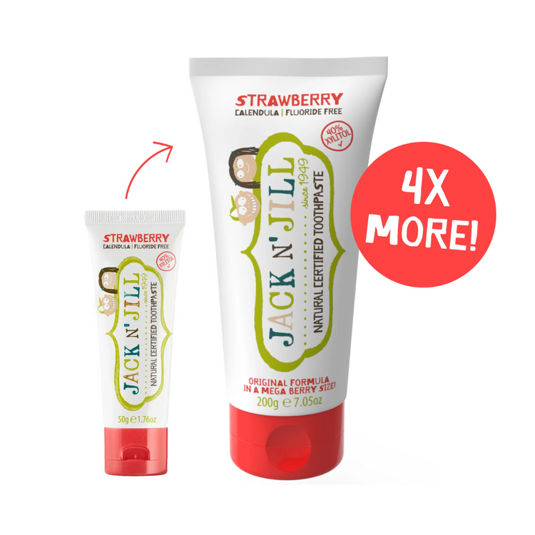 Jack N Jill Mega Berry Natural Certified Toothpaste Strawberry 200g