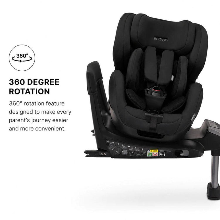 Recaro Salia Newborn 360 Rotation Isofix Car Seat - Prime Mat Black (0-18kg | Newborn -105cm | ECE R129)