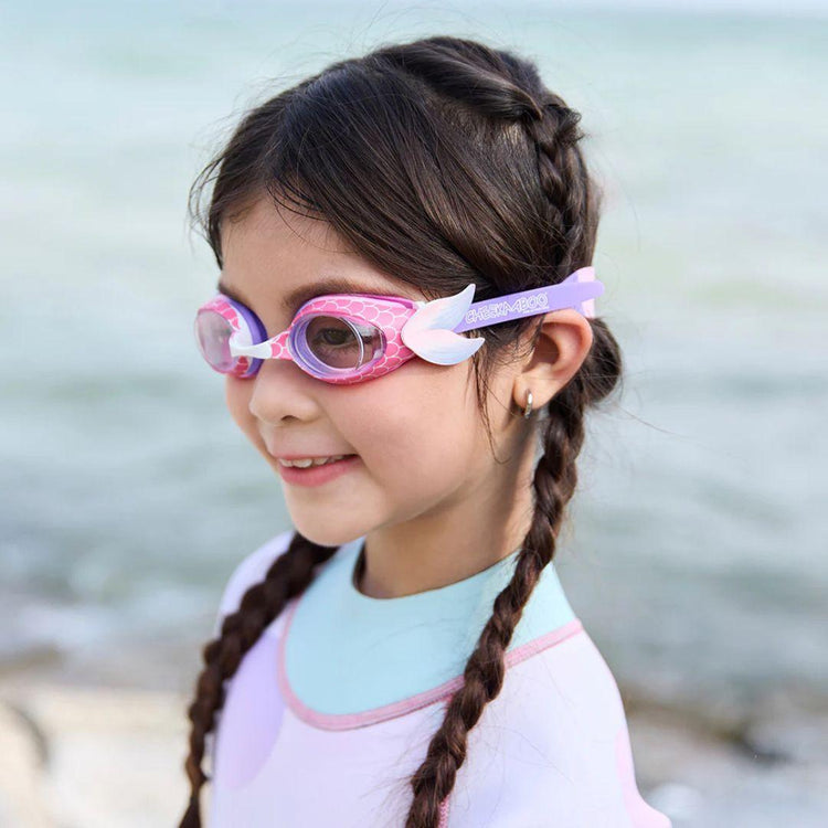 Cheekaaboo Kids Swim Goggles with Adjustable Silicone Strap - Pink Mermaid