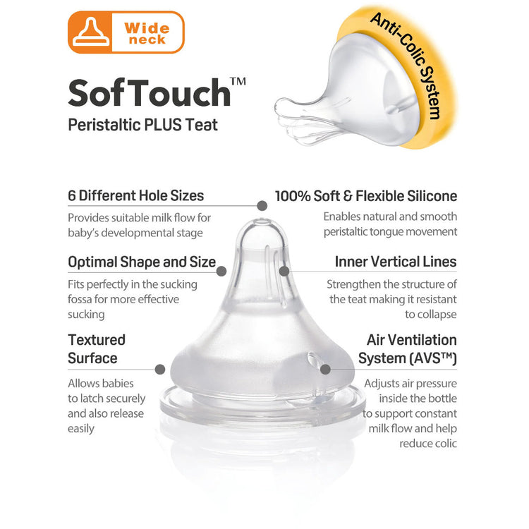 Pigeon SofTouch™ Wide Neck PPSU Nursing Bottle - Howapipi