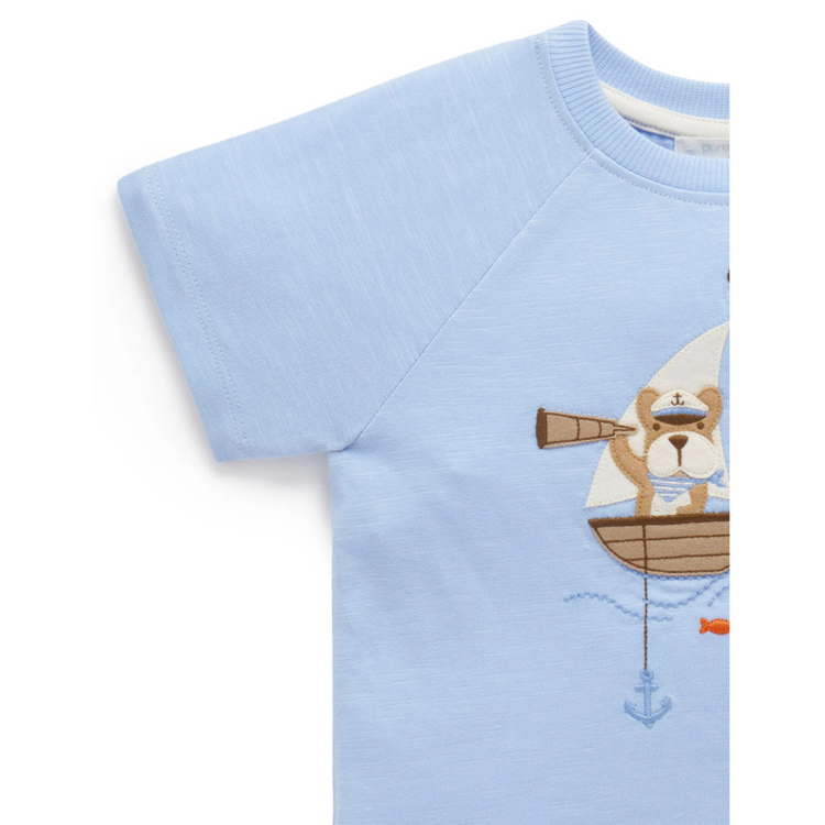 Purebaby Organic Kids Voyager Relaxed Tee - Surf Print