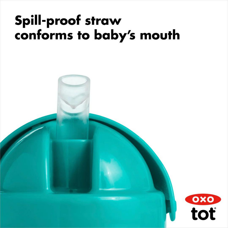 Oxo Tot Grow Straw Cup W/Handles 6oz - Gray (8m+)