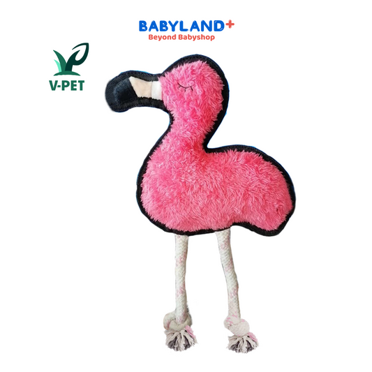 V-Pet Rough & Tough Toys - Welcome to the Jungle - Flamingo M