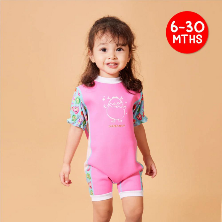 Cheekaaboo Chittybabes Baby Thermal Swimsuit UPF50+ Pink Monster