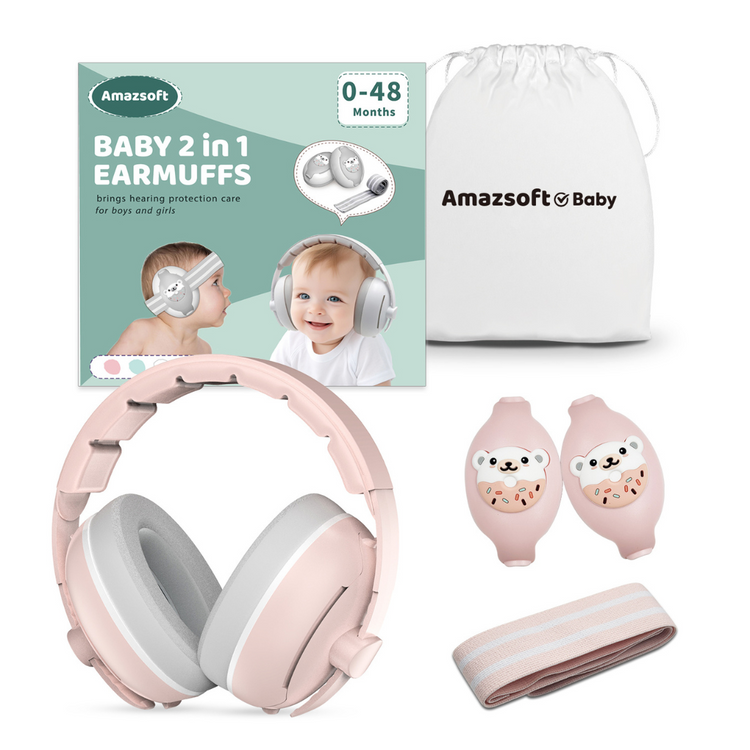 Gaabi Baby 2 in 1 Earmuffs | Headband Hearing Protection (0-48m)