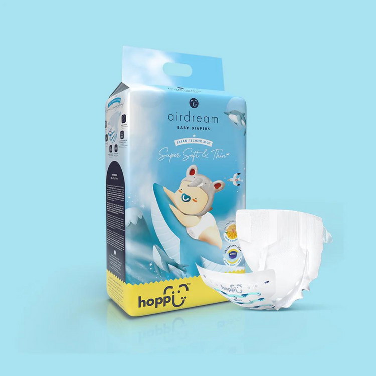 Hoppi Airdream Baby Diapers Tape NB (66 Packs)