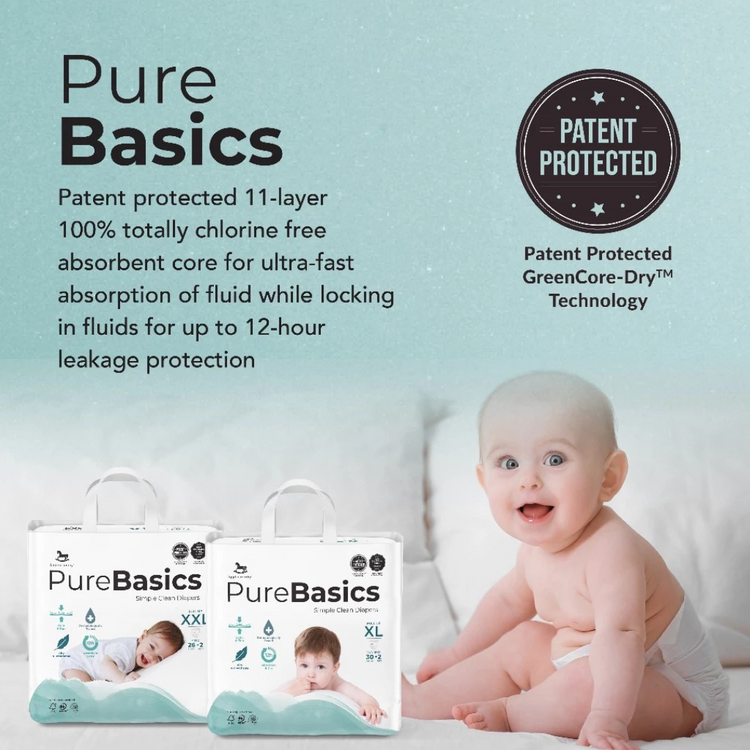 Applecrumby PureBasics Pull Up Diapers (Mega, 2 Packs)