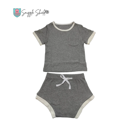 Snuggle Shield® Ribbed Bamboo 2-Piece Shorts Set