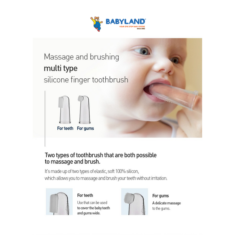 Mother-K Finger Toothbrush 2 Set (3-10m)