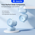 Jisulife Stroller Fan Life 3 Clip Version 5000mAh - 21H Runtime Ultra Quiet 120° Auto Oscillation Night Light for Home Office