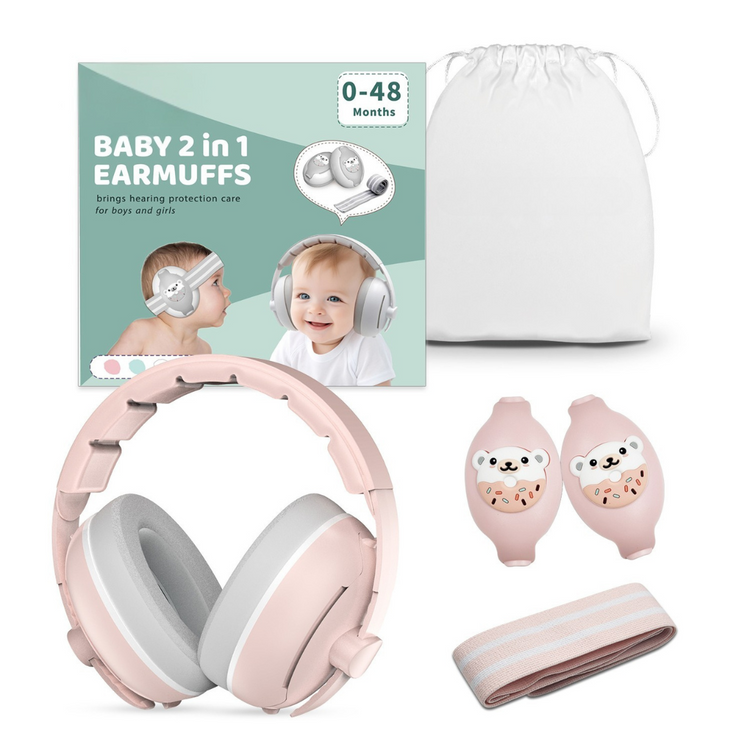 Gaabi Baby 2 in 1 Earmuffs | Headband Hearing Protection (0-48m)