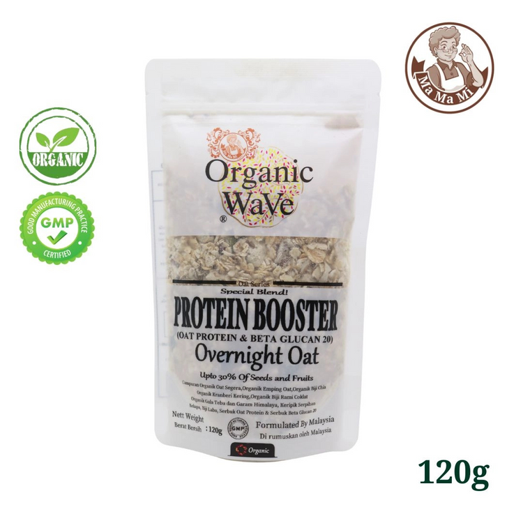 Mamami Organic Wave Overnight Oats - Protein Booster ( Oat Protein & Beta Glucan - Special Blend ) 120g