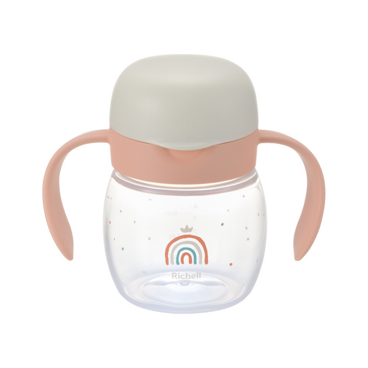 Richell Training L.I Easy-Sip Direct Drink Cup 200ml - Peach (8m+)