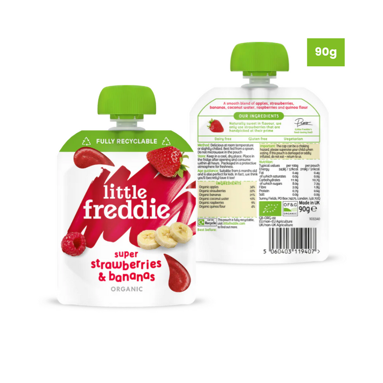 Little Freddie Organic Fruits Pouches (6m+) (90g-100g) - Puree