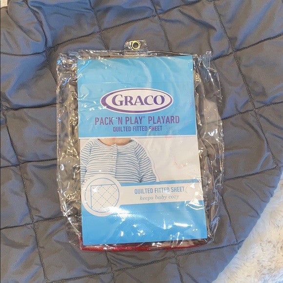 Graco Pack N'Play Quilted Fitted Sheet Grey