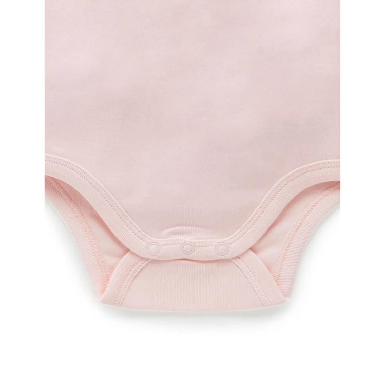 Purebaby 2 Pack Organic RIB  Singlet Bodysuit - Pale Pink Pack