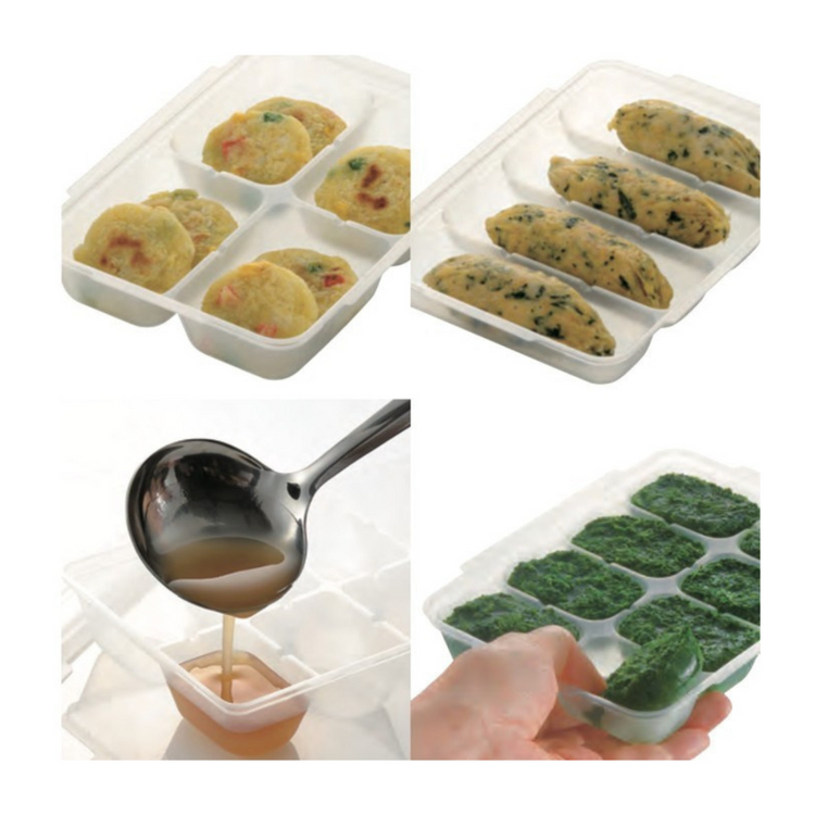 Richell Baby Food Freezer Tray Square 80ml