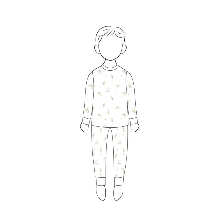 Hamako Tencel Micromodal Kids Long Set - Rose Goose