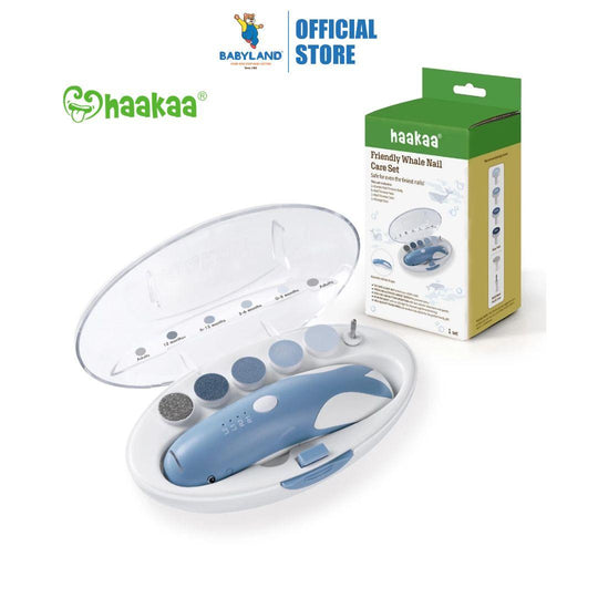 Haakaa Friendly Whale Nail Care Trimmer Set Upgraded 2026 - Electric Gentle LED Light Warranty