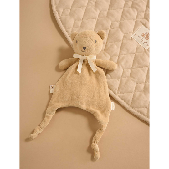 Purebaby Organic Bear Snookie Friend Wheat Print