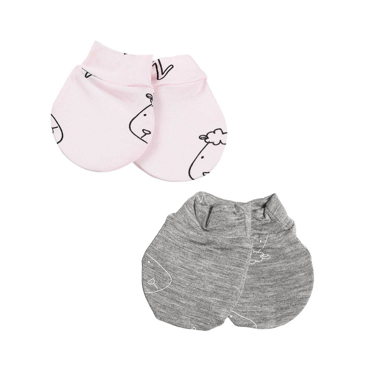 Baa Baa Sheepz Mittens Sweet Dreams Baa Baa + Grey Set 2 Pairs