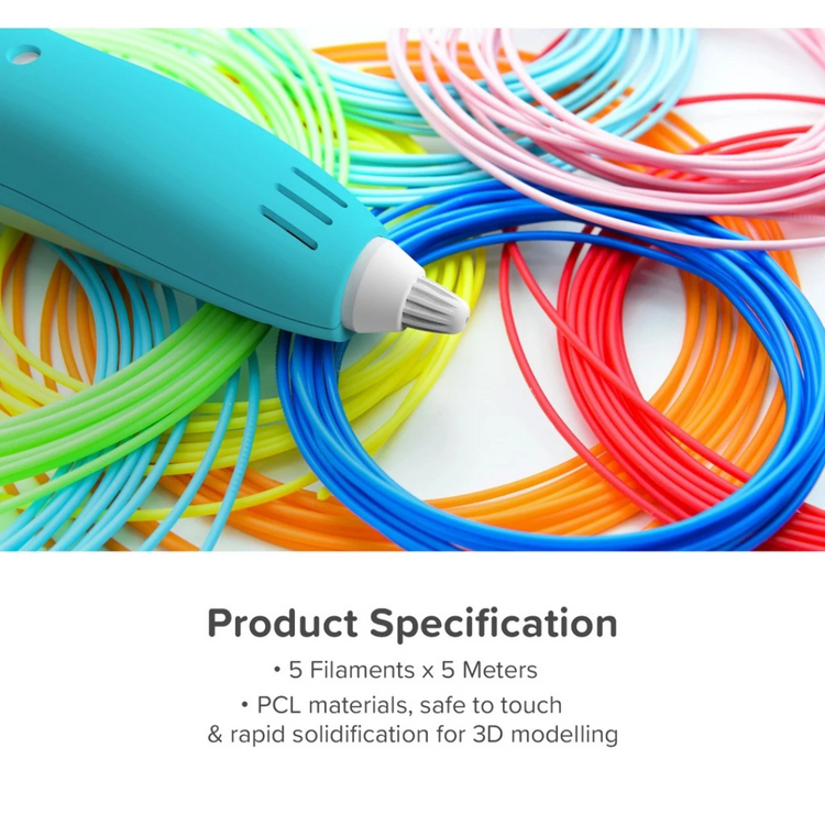 myFirst 3dPen Make Filaments - 5 Colors Mega Pack Cold/Warm