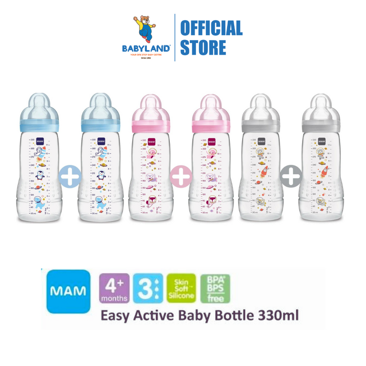 MAM Easy Active Baby Bottle 330ml Twin Pack