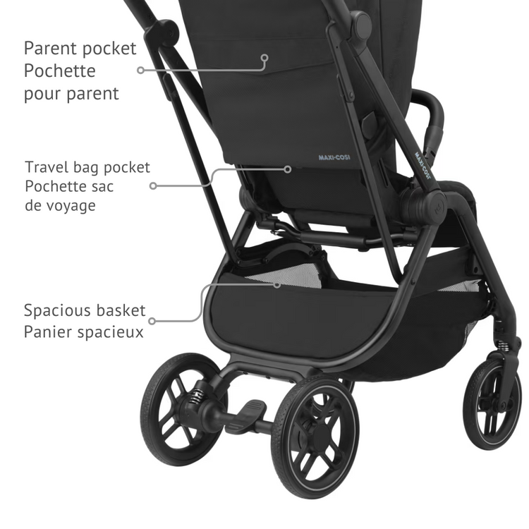 Maxi-Cosi Leona² Stroller - Essential Black (0-22kg)