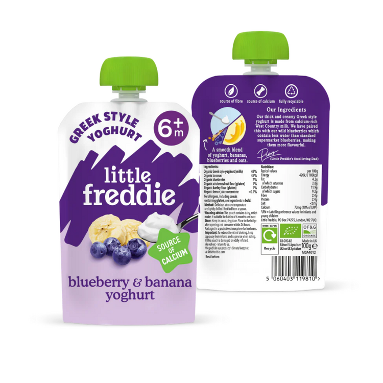 Little Freddie Organic Fruits Pouches (6m+) (90g-100g) - Puree