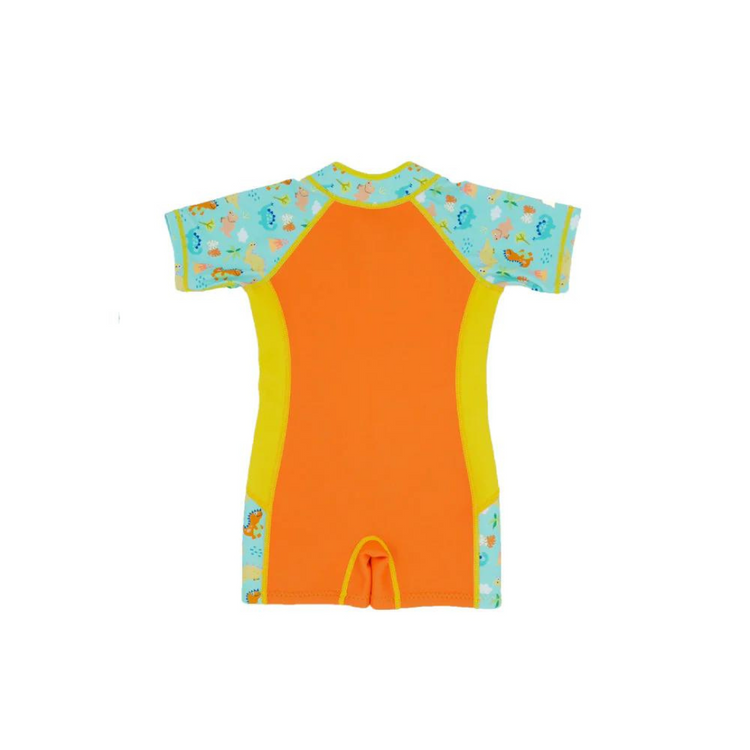 Cheekaaboo Wobbie Toddler Thermal Swimsuit UPF50+ - Orange Dino