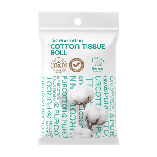 Purcotton Cotton Tissue Roll (50s) (1pack) (10x15cm)