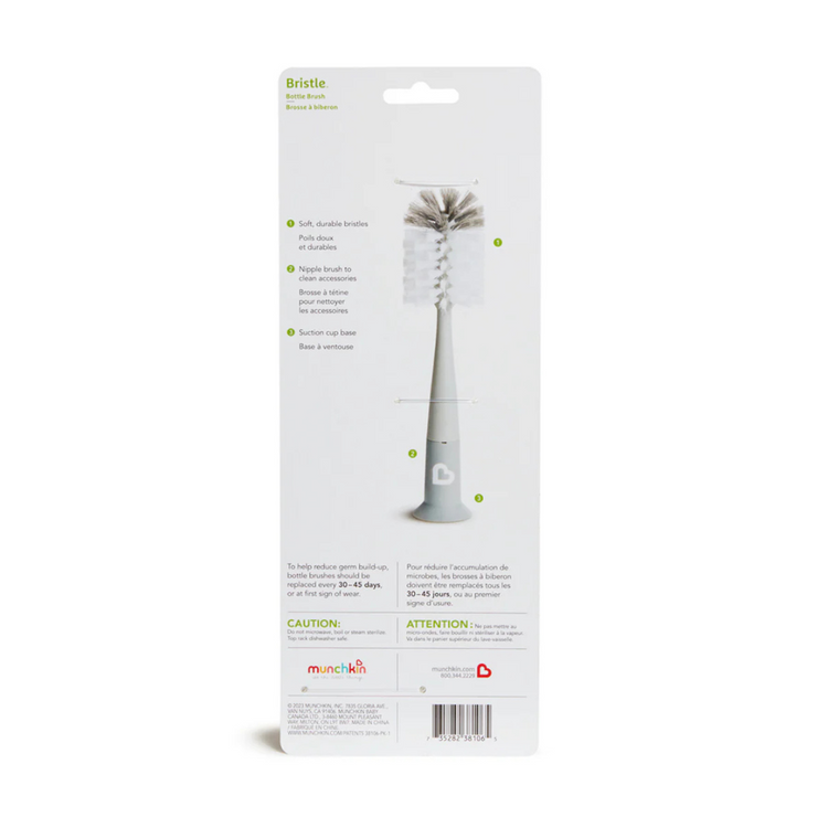 Munchkin Bristle™ Bottle Brush Grey