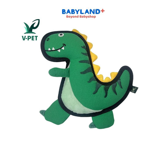 V-Pet Rough & Tough Toys - Jurassic Echo - Tyrannosaurus Rex-Green M