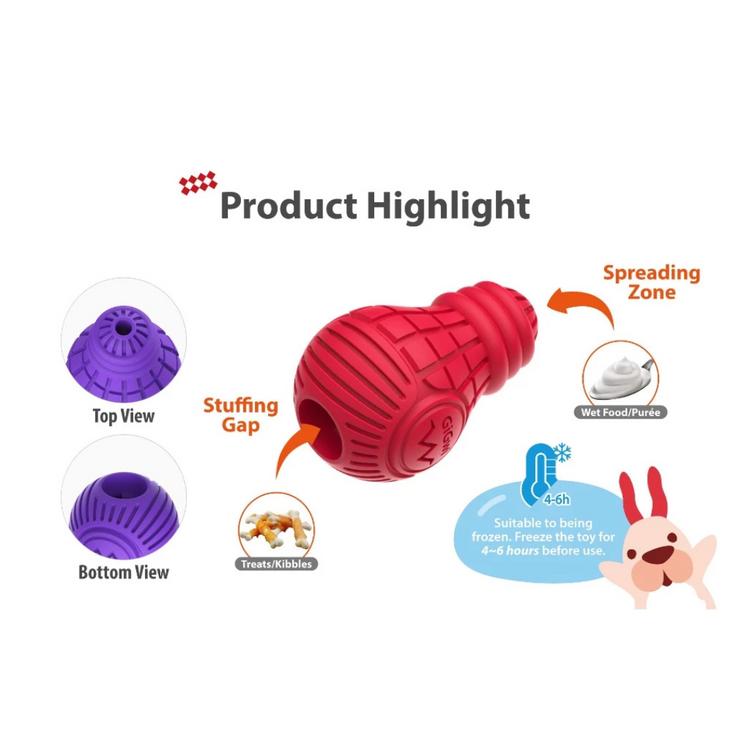 GiGwi Bulb Dog Treat Dispenser Toy