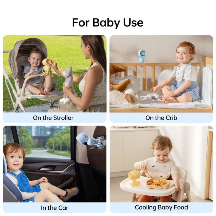 JisuLife Stroller Fan 4 (5000mAh) 38H Long Battery Ultra Quiet Octopus Fan