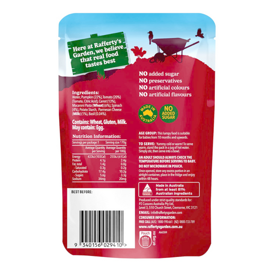 Rafferty's Garden Tomato & Parmesan Macaroni 170g (10M+)