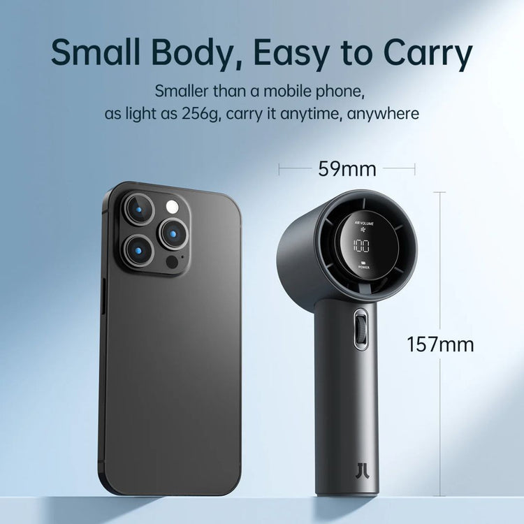 JisuLife Handheld Fan Pro1S (5000mAh) | 100 Speed | Turbo Strong Wind | Fast Charge | Alloy Body | Portable