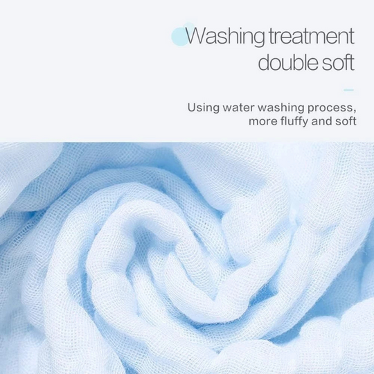 Purcotton Airysoft Gauze Bath Towel 4 Integrated Layers 160cm x 90cm Blue