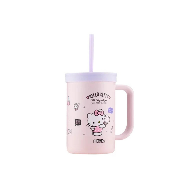 THERMOS 600ml Hello Kitty Insulated Mug with Straw [TKHA-600KT25]
