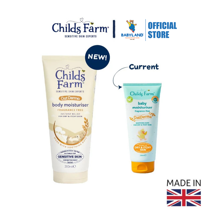 Childs Farm OatDerma Body Moisturiser - Fragrance-Free (200ml)