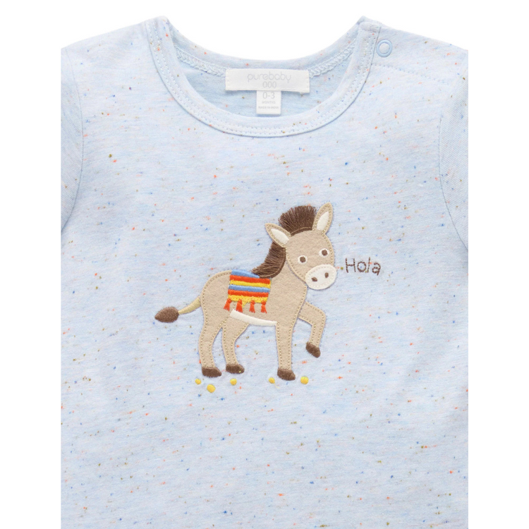 Purebaby Organic Taco Stripe Donkey Tee and Short Set