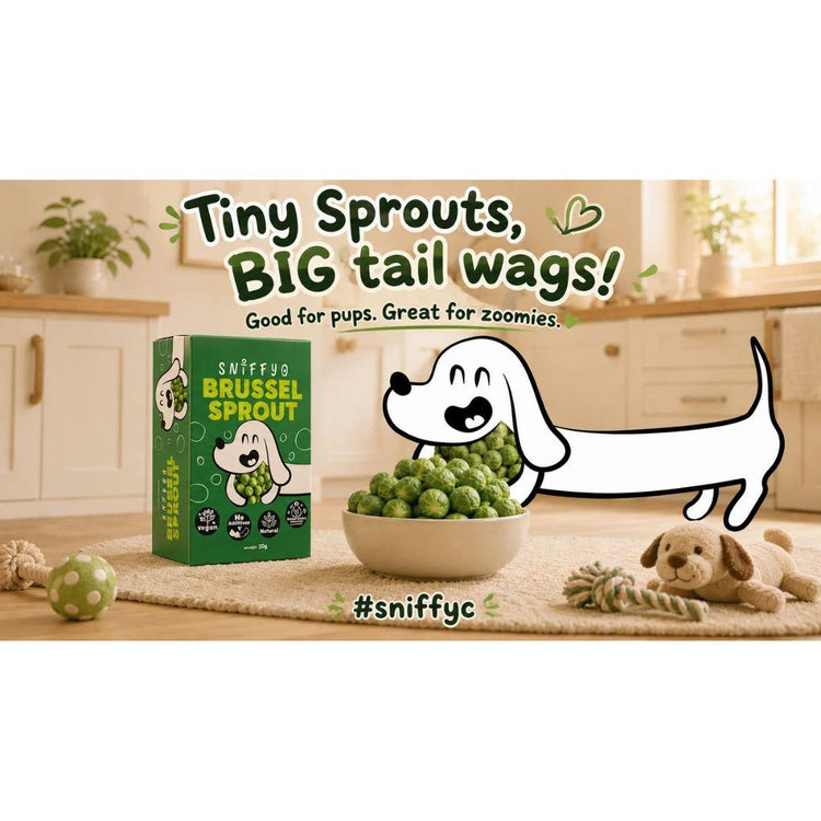 Sniffy.c Freeze-dried Vegetable Pet Snacks - Brussels Sprout 20g
