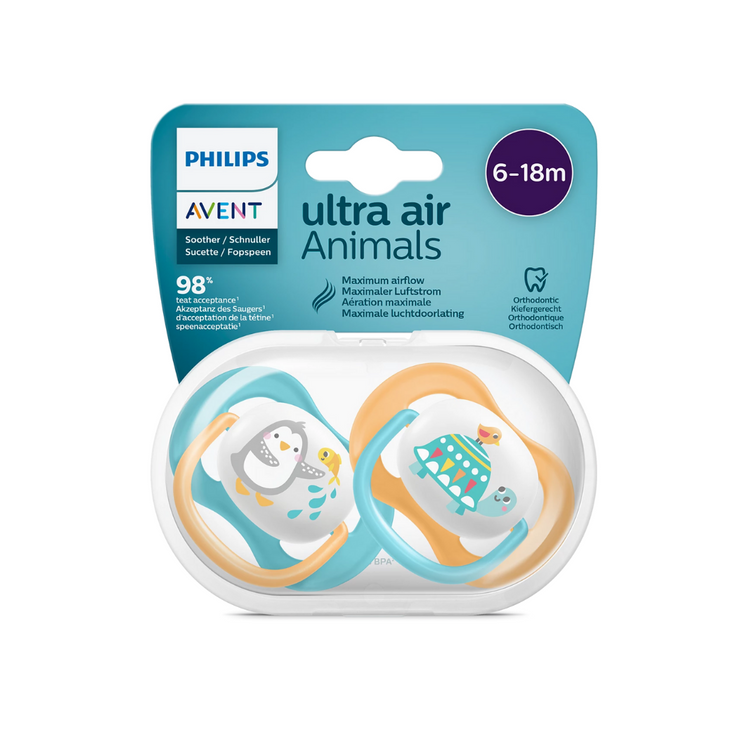 Philips Avent Ultra Air Soother Twin Pack (0-6m) (6-18m)