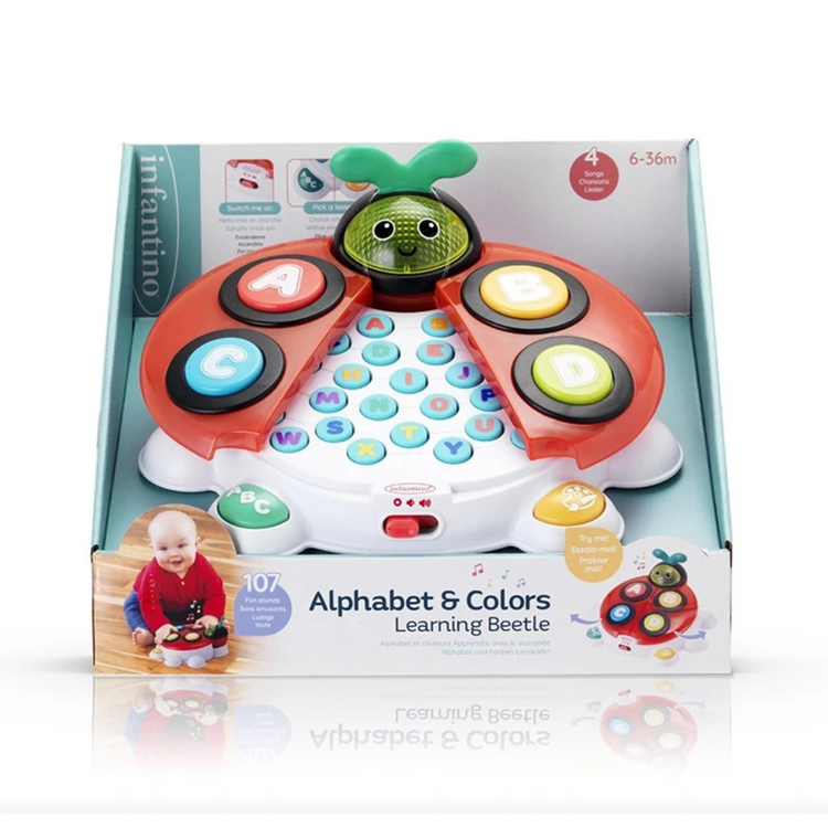 Infantino 312012 Alphabet & Colors Learning Beetle Suitable for Age 6+ Months